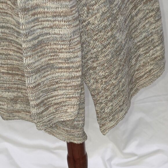 Chic Marled Knit Tunic Sweater – Soft Earth Tones, Relaxed Fit Size Medium - Picture 6 of 9